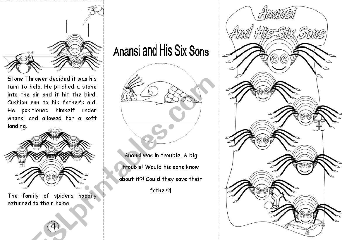 Anansi and His Six Sons [BW] (story in a brochure)